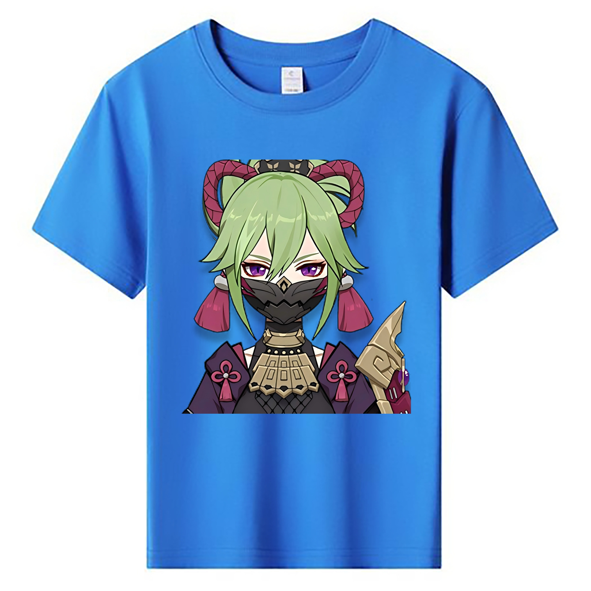 げんし神  久岐忍 くき しのぶ genshin Kuki Shinobu 綿100％キッズTシャツ（フロントプリント）